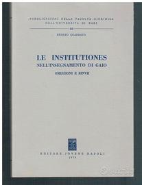 Le Institutiones Nell'Insegnamento di Gaio 1979