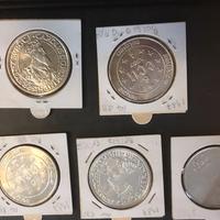 Lotto 4 monete in argento Belgio