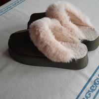 ciabatte tipo camoscio con pelo