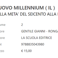 Libro NUOVO MILLENNIUM  DALLA META'