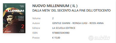 Libro NUOVO MILLENNIUM  DALLA META'