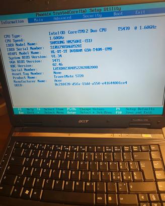 Notebook Acer Travel mate 5720