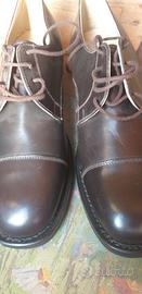 Nr 1 scarpe basse marroni in pelle per uomo nr.42