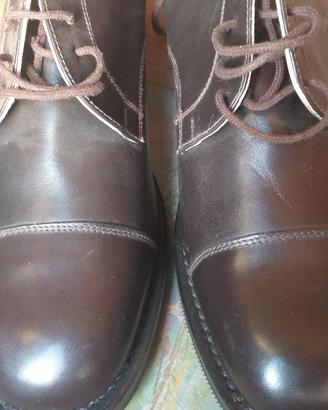Nr 1 scarpe basse marroni in pelle per uomo nr.42