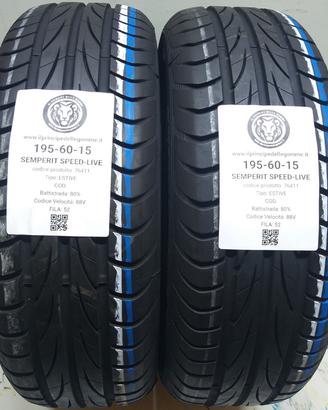 2 GOMME 195 60 15 SEMPERIT A76411