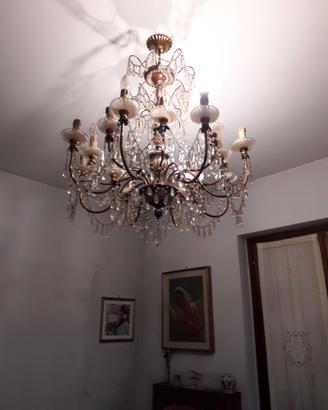 Lampadario vintage stile Maria Teresa, 12 luci