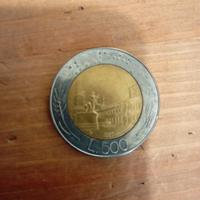 moneta da 500 lire 1987
