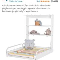 Fasciatoio pieghevole montaggio a parete