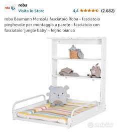 Fasciatoio pieghevole montaggio a parete