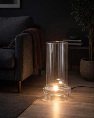Lampada design vetro trasparente moderna minimal