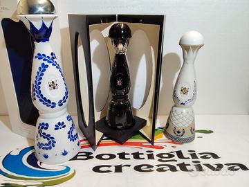 SET TEQUILA AZUL 3 BOTTIGLIE VUOTE COME DA FOTO 