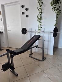 Panca Palestra Carnielli Gym Fit 450 + bilanciere 