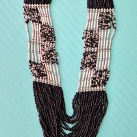 Collana vintage anni 70 fili di perline 