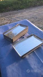 Vassoi rettangolari in acciaio inox