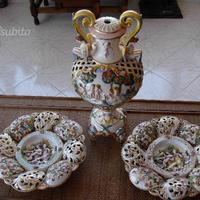 2 Grandi Piatti + 1 vaso Capodimonte