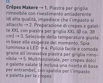 Piastra per griglia e crepes