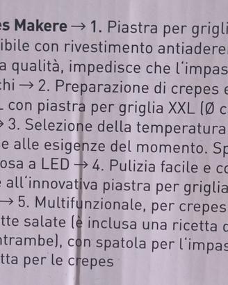 Piastra per griglia e crepes