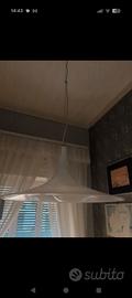 lampada a sospensione vintage anni 70 bianco