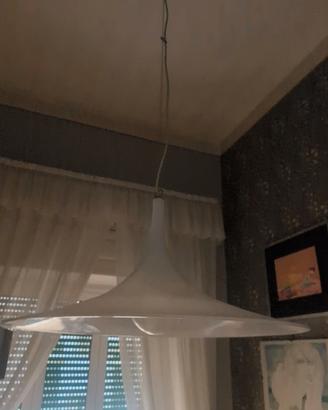 lampada a sospensione vintage anni 70 bianco