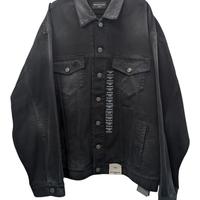 giacca denim Balenciaga stickers 