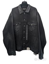 giacca denim Balenciaga stickers 