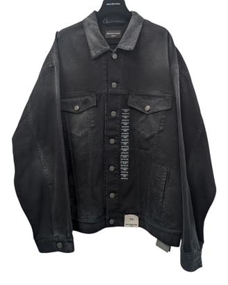 giacca denim Balenciaga stickers 