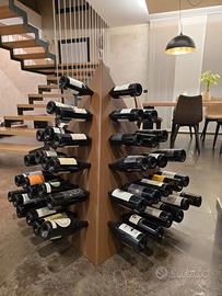 Cantinetta porta bottiglie vino in acciaio