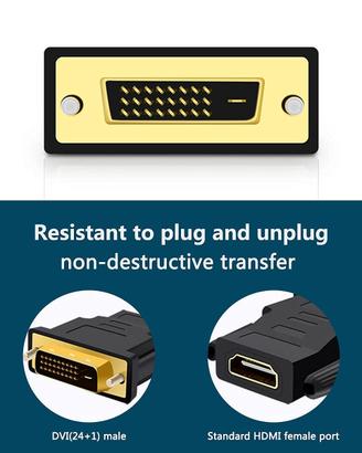 N°1 Dvi-D To Hdmi Adapter NUOVO