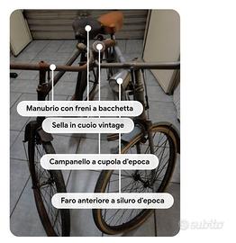 2 Bici d'epoca con freni a bacchetta