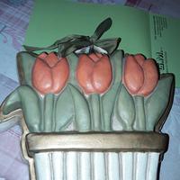 Formella Thun vaso girasoli  da appendere