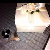 Fiore cristallo e argento 