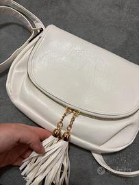 borsa binca con frange