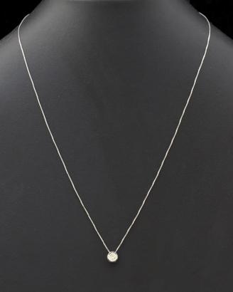COLLANA PUNTO LUCE IN ORO BIANCO 18 KT E DIAMANTE