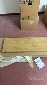 Top bagno uso mensola in legno 100x35x6 cm