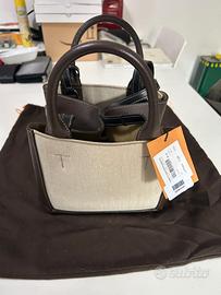 Set Tod's Borsa Shopping Piccola Canvas + Saldali