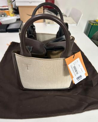 Set Tod's Borsa Shopping Piccola Canvas + Saldali