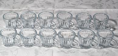 Set 12 bicchierini vintage anni ’40-’50 in vetro