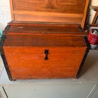 Baule scrigno cassa forziere antico 60x37x43