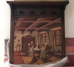 Appendiabiti d'epoca con arazzo –