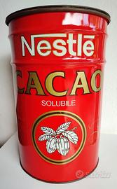 Bidone di latta vintage anni '60 cacao Nestlé