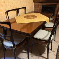 Tavolo anni 50 in radica