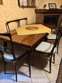 Tavolo anni 50 in radica