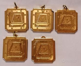 Sport Biliardo  8 Medaglie in Bronzo Dorato