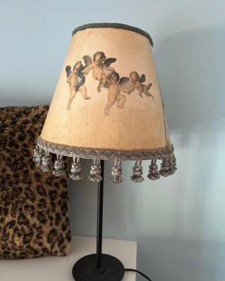 Lampada da tavolo/abat-jour vintage angeli