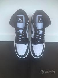 Nike Air Jordan 1 Mid Black White tg44 nuove