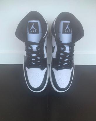 Nike Air Jordan 1 Mid Black White tg44 nuove