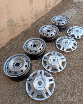 kit 4 cerchi + copri cerchi fiat ducato 