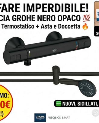 SET Doccia GROHE Nero Opaco