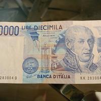 Banconota 10.000 lire A. Volta 1984