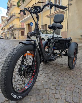 TRICICLO BICI ELETTRICA Z-TECH FAT TRIKE 250W